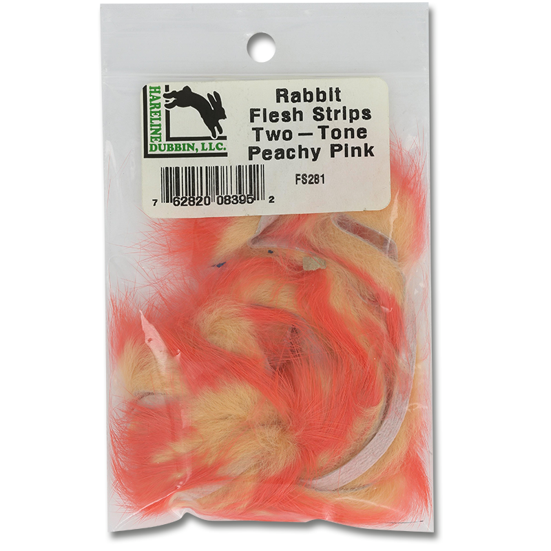 Two-Tone Rabbit Fur Strips