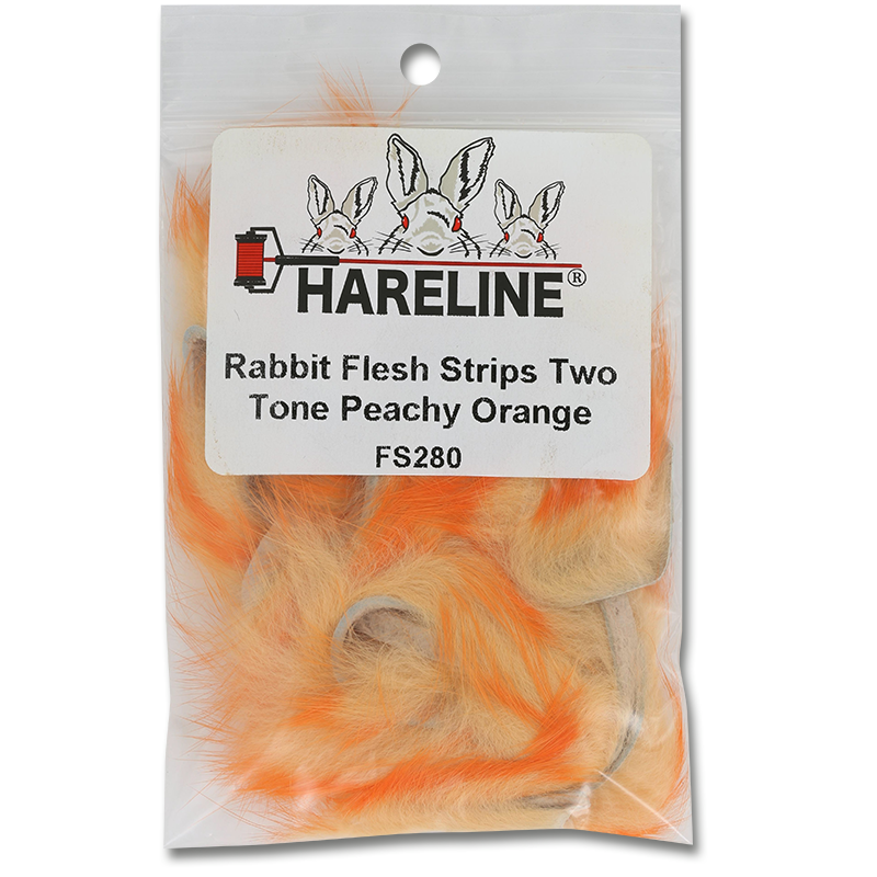 Two-Tone Rabbit Fur Strips