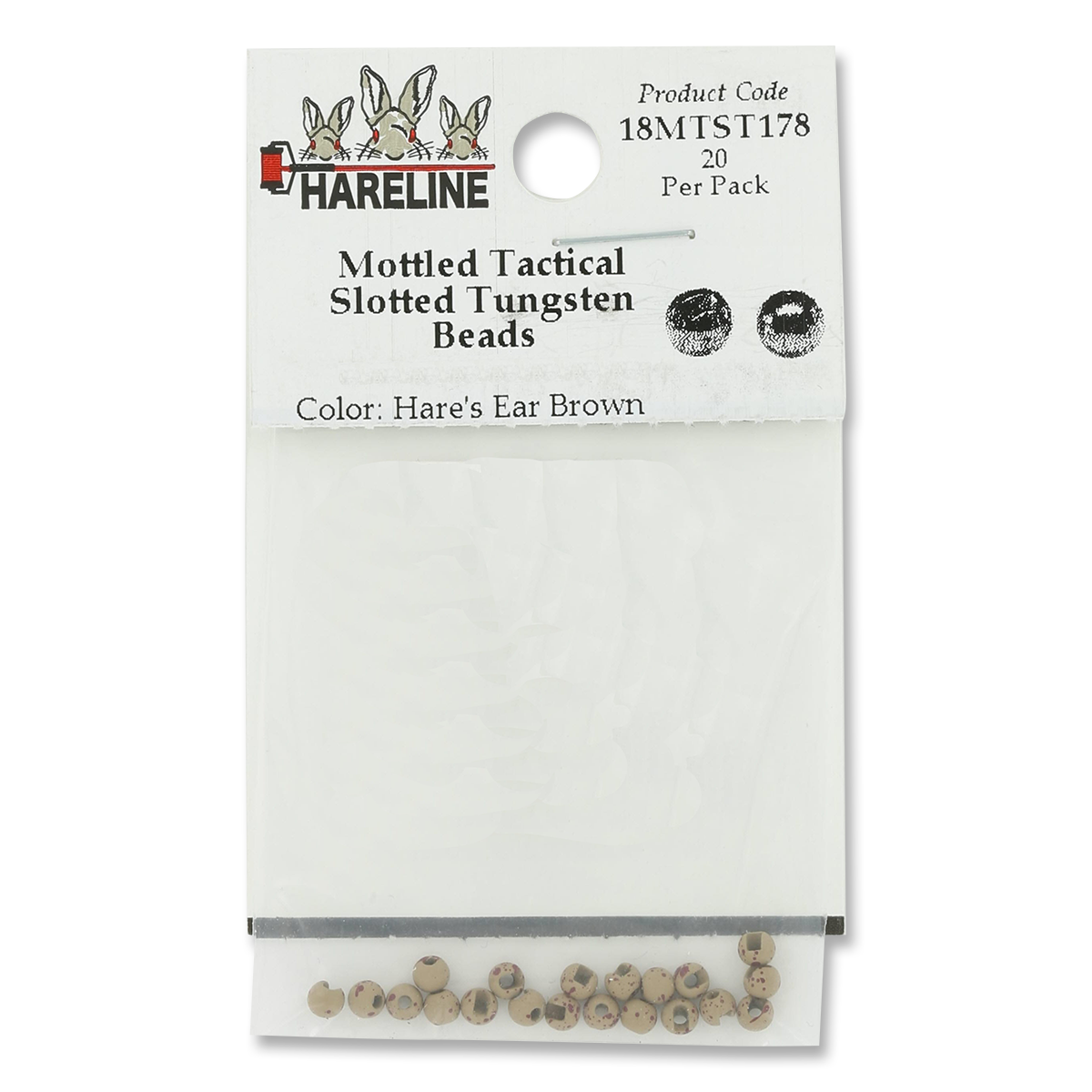 Mottled Tactical Slotted Tungsten Beads