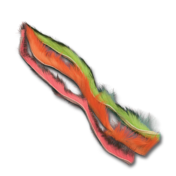 Two-Tone Rabbit Fur Strips