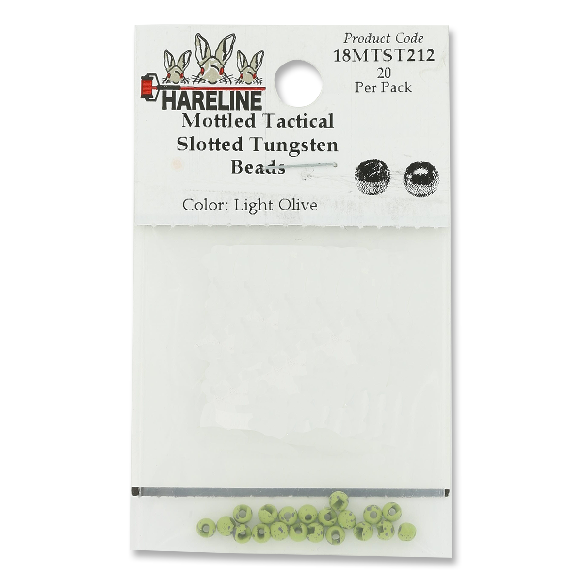 Mottled Tactical Slotted Tungsten Beads