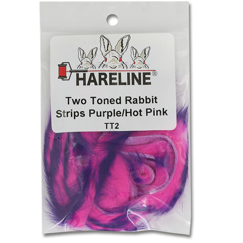 Two-Tone Rabbit Fur Strips