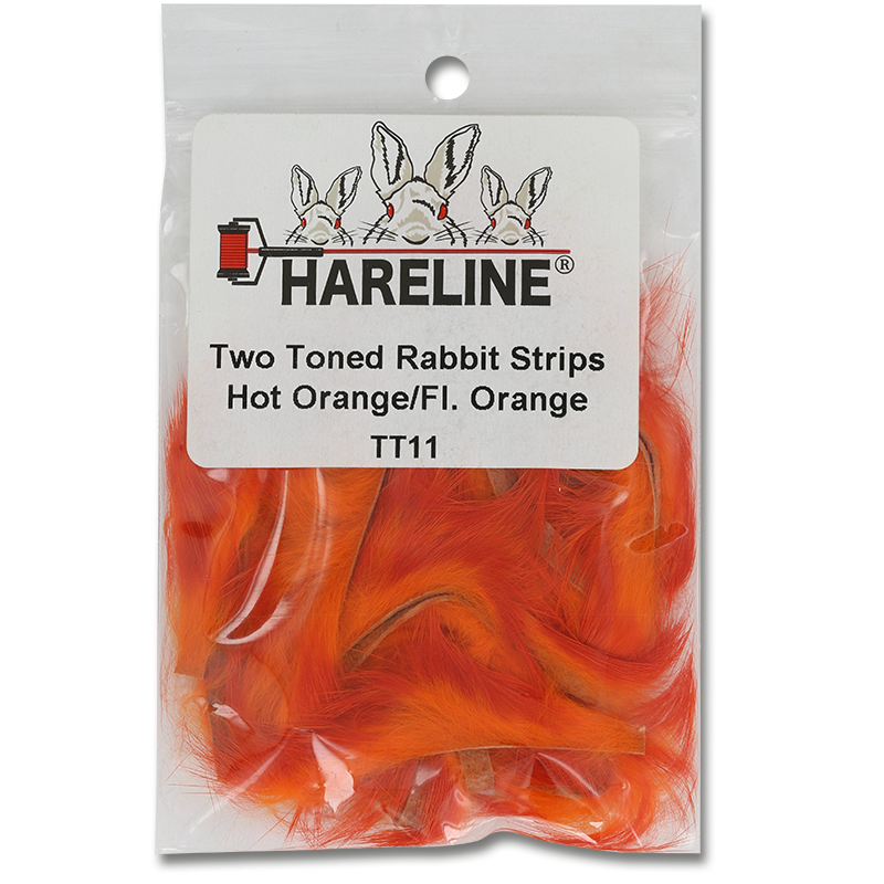 Two-Tone Rabbit Fur Strips