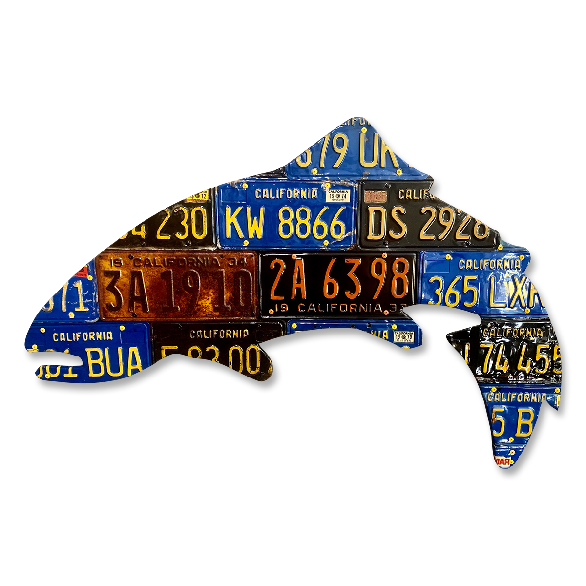 Cody's Fish License Plate Creations - Antique California Trout