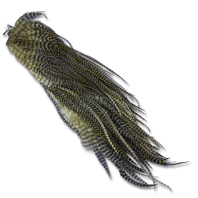 Premium Dyed Grizzly Half Saddles