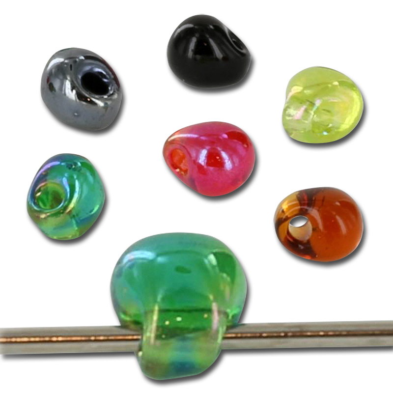 Hareline Hump Back Glass Beads
