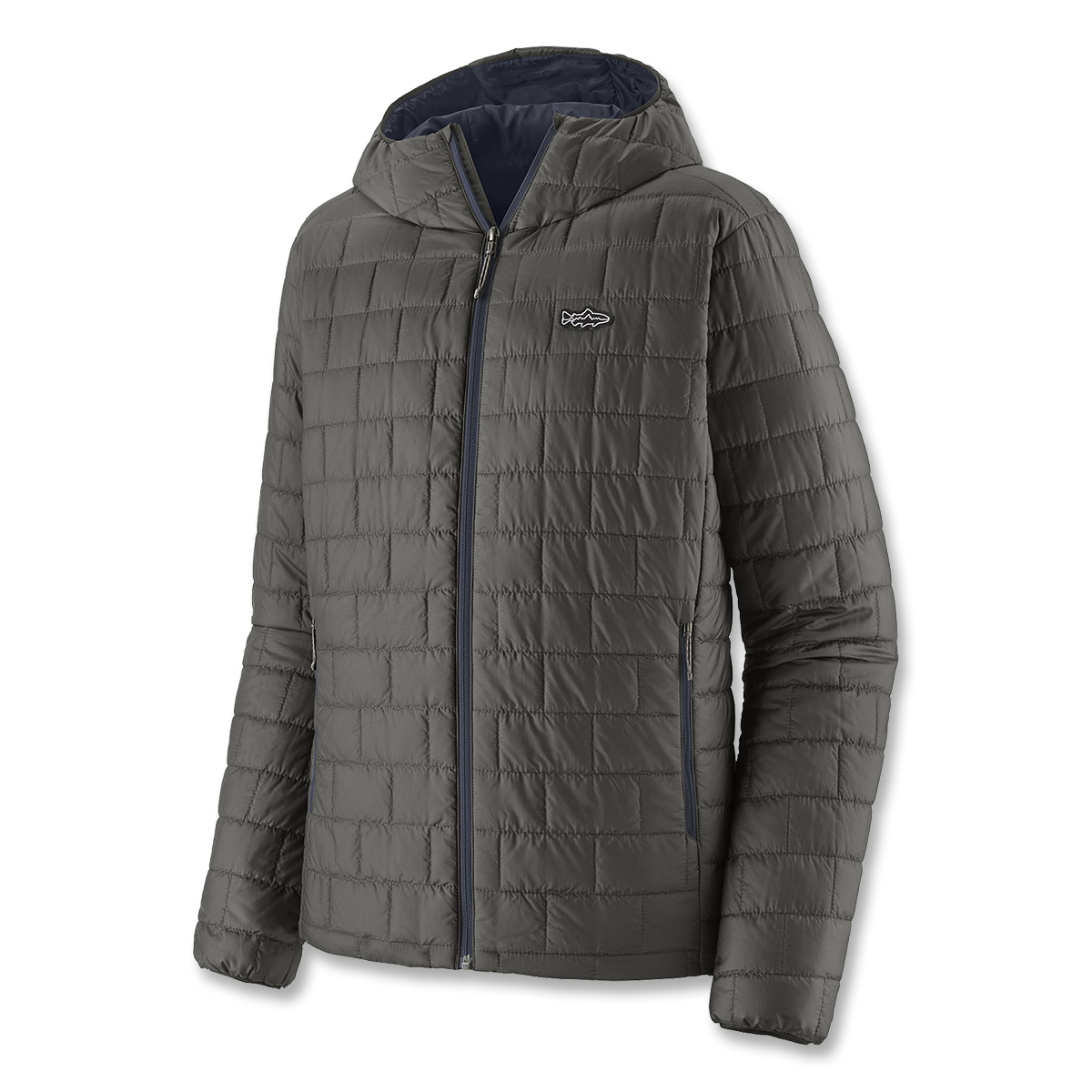Patagonia Men's Nano Puff Fitz Roy Trout Hoody - Forge Grey