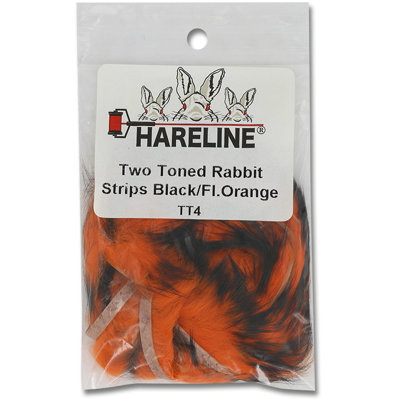Two-Tone Rabbit Fur Strips
