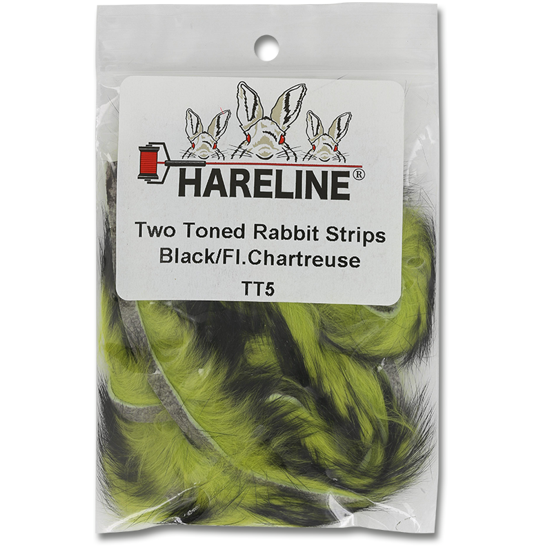 Two-Tone Rabbit Fur Strips