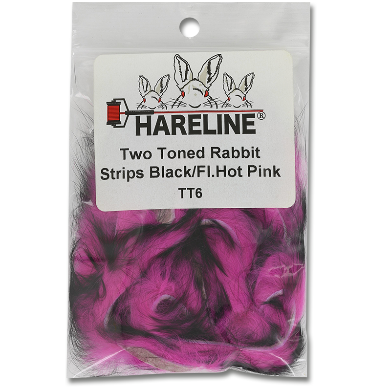 Two-Tone Rabbit Fur Strips