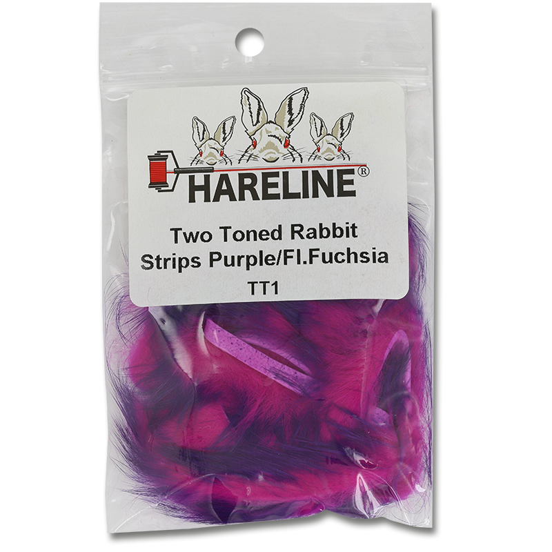 Two-Tone Rabbit Fur Strips