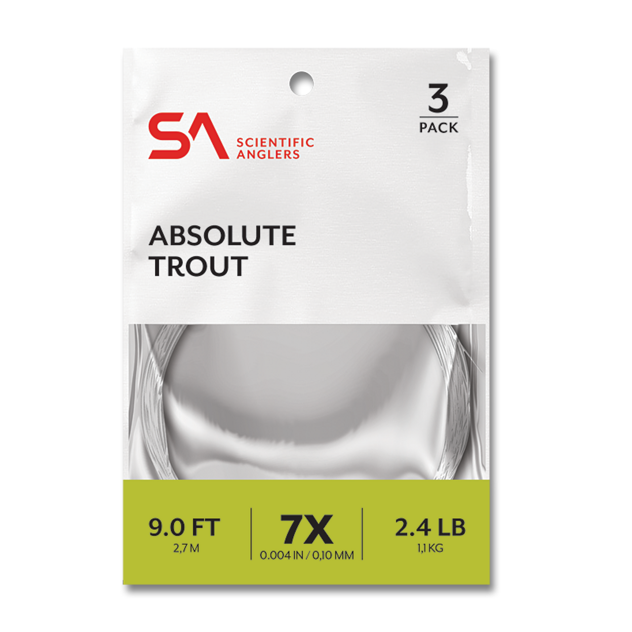 Scientific Anglers Absolute Monofilament Trout Leaders - 3/PK