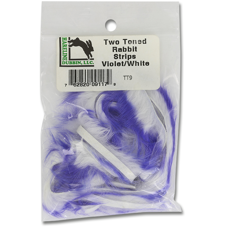 Two-Tone Rabbit Fur Strips