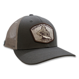 Rep Your Waters Squatch And Release Badge Hat - Brown/Gray