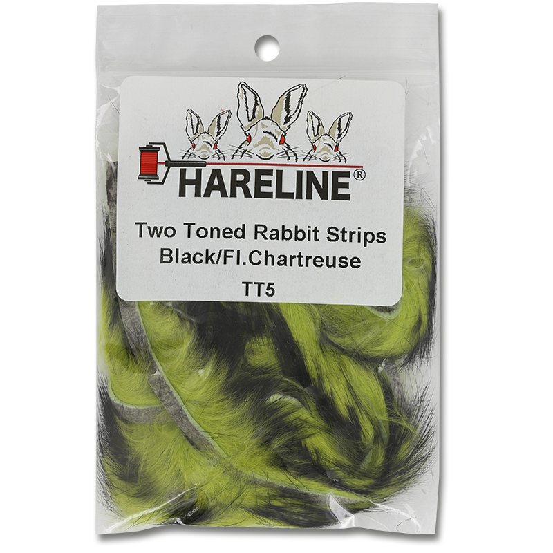 Two-Tone Rabbit Fur Strips