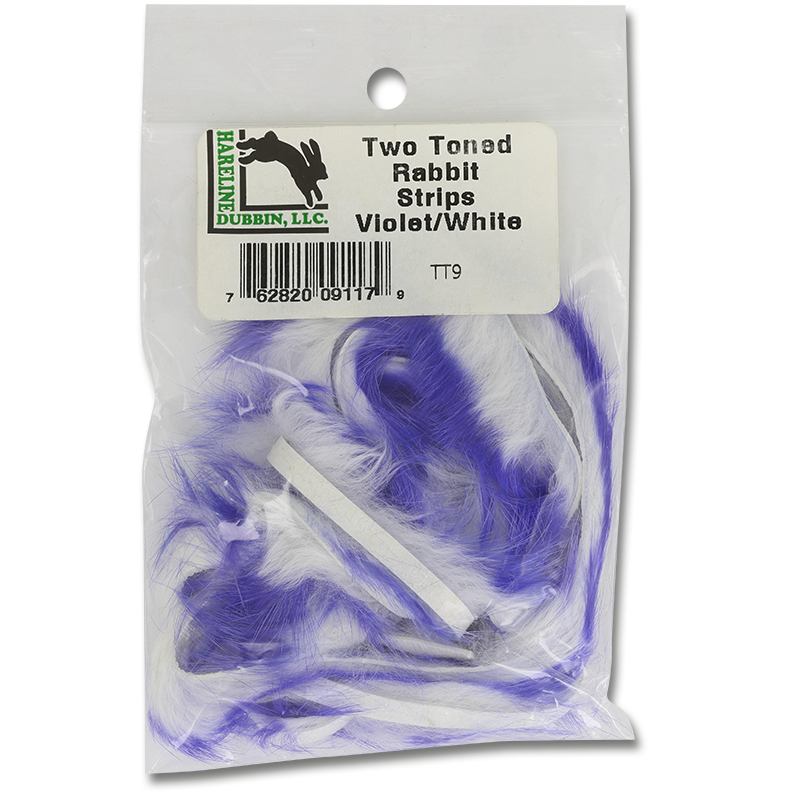 Two-Tone Rabbit Fur Strips