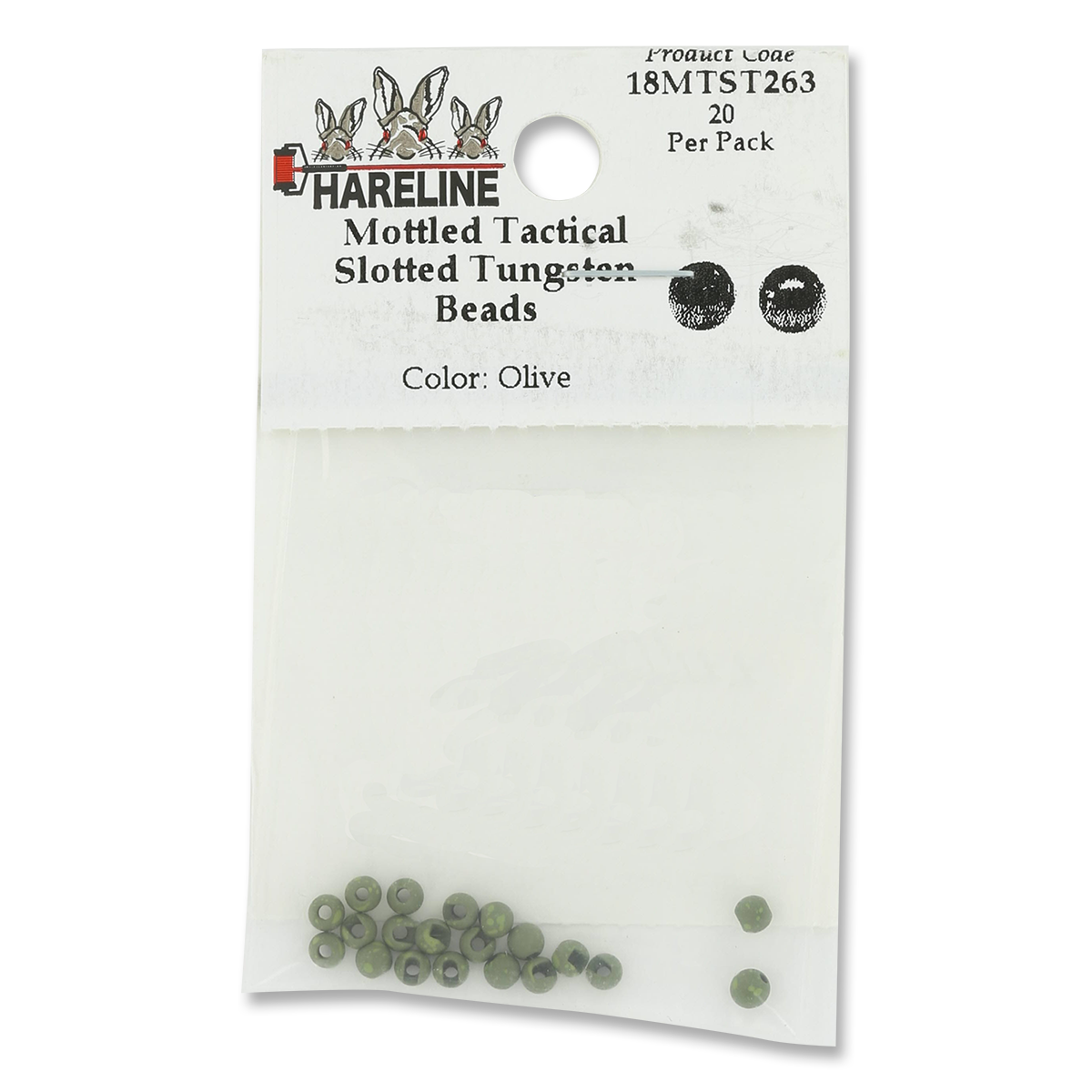 Mottled Tactical Slotted Tungsten Beads