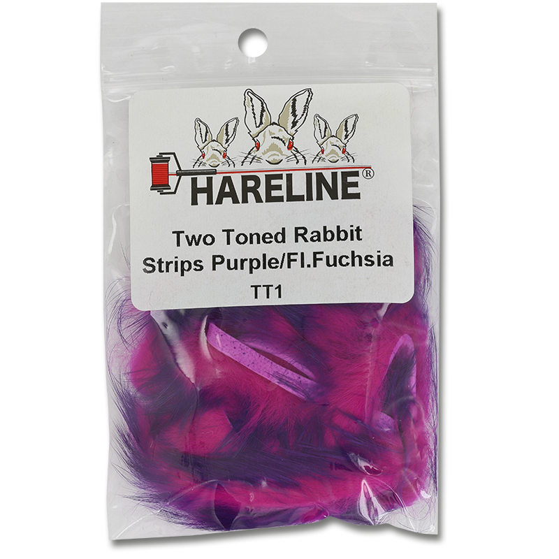 Two-Tone Rabbit Fur Strips