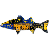 Cody's Fish License Plate Creations - Striped Bass