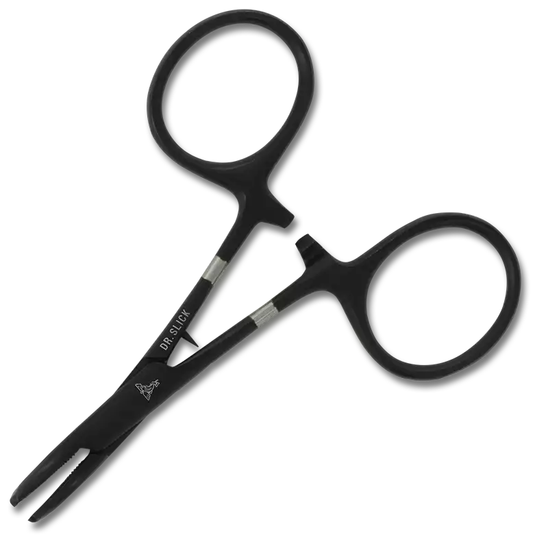 Dr. Slick Black Curved Forceps