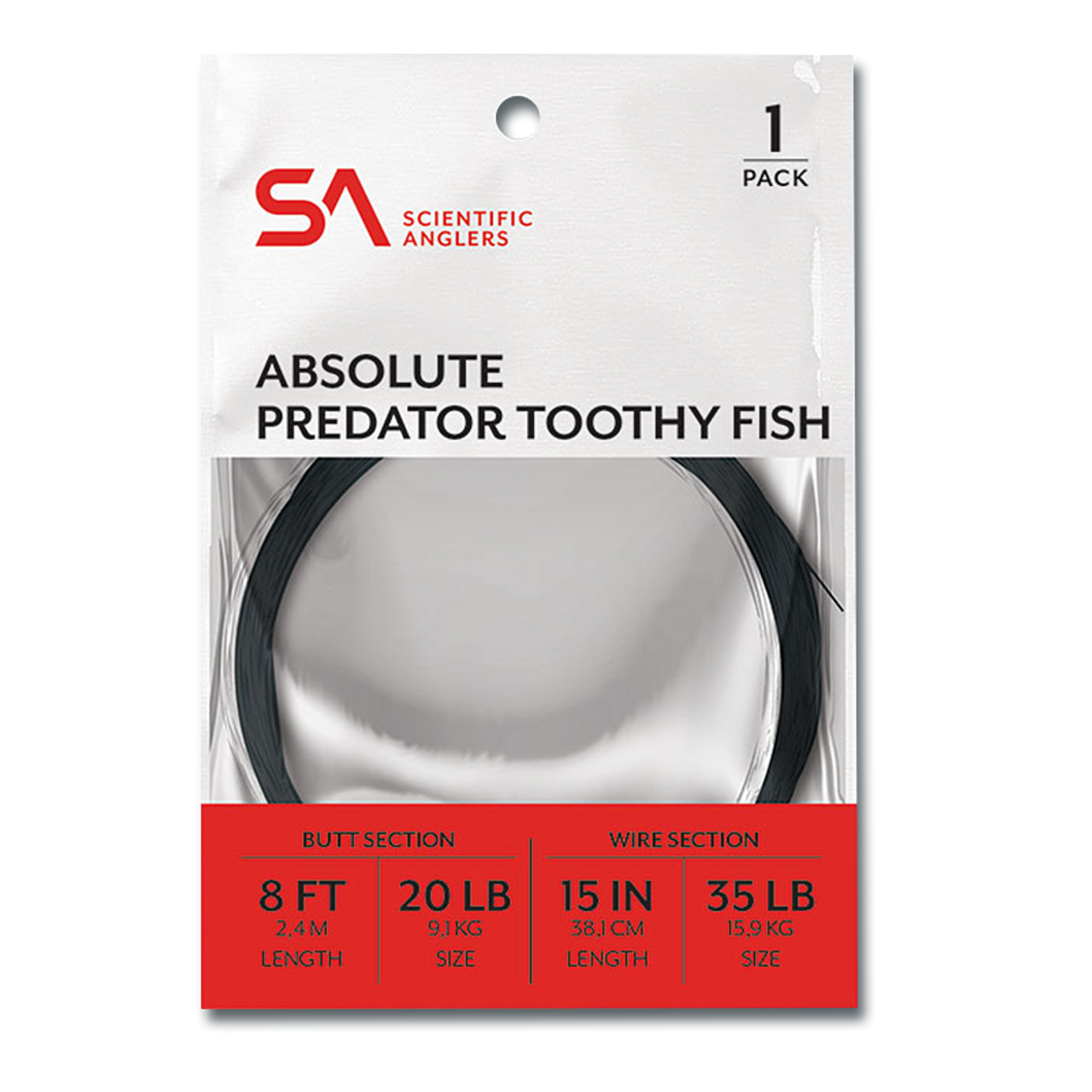 Scientific Anglers Absolute Predator Toothy Fish Leaders - 8'