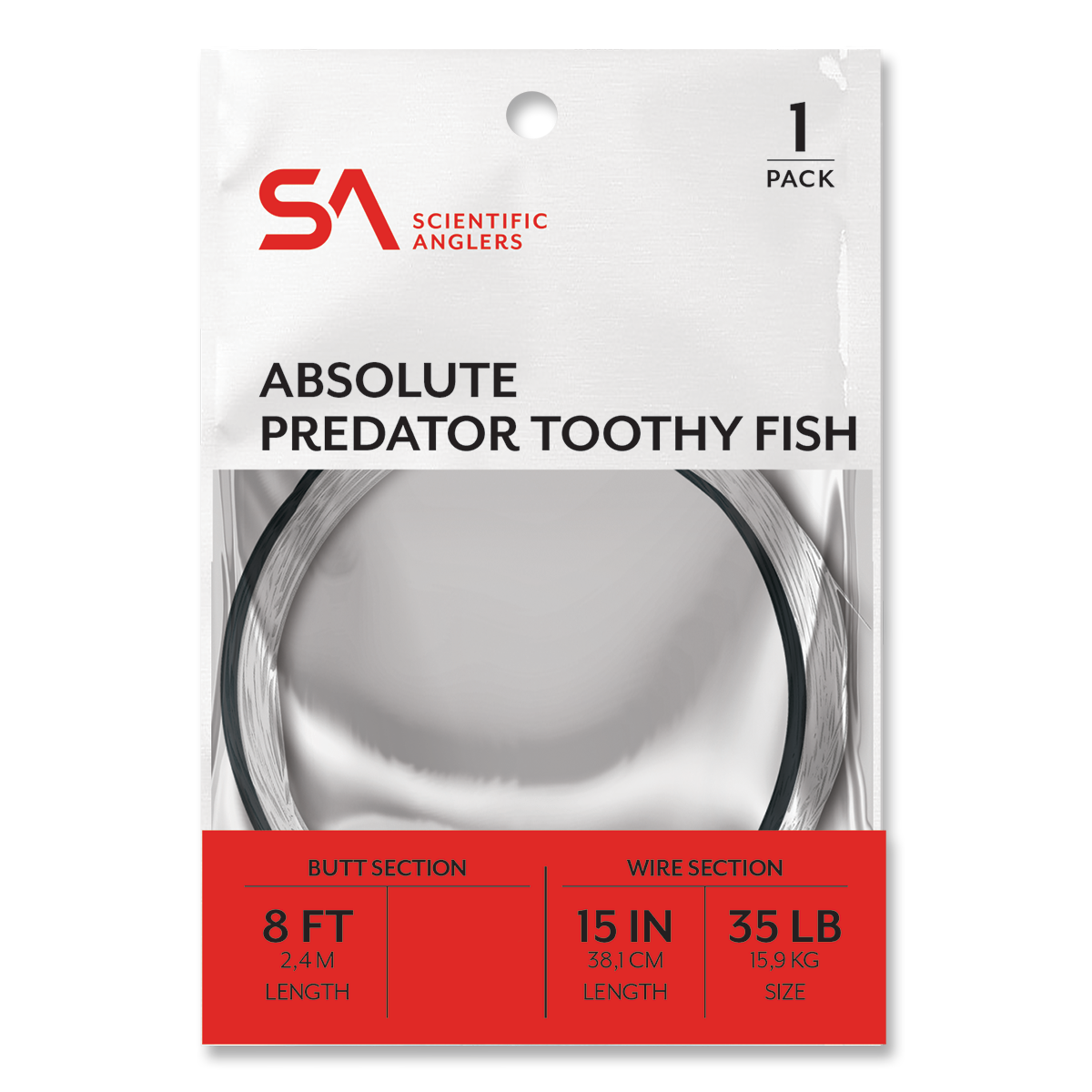 Scientific Anglers Absolute Predator Toothy Fish Leaders - 8'