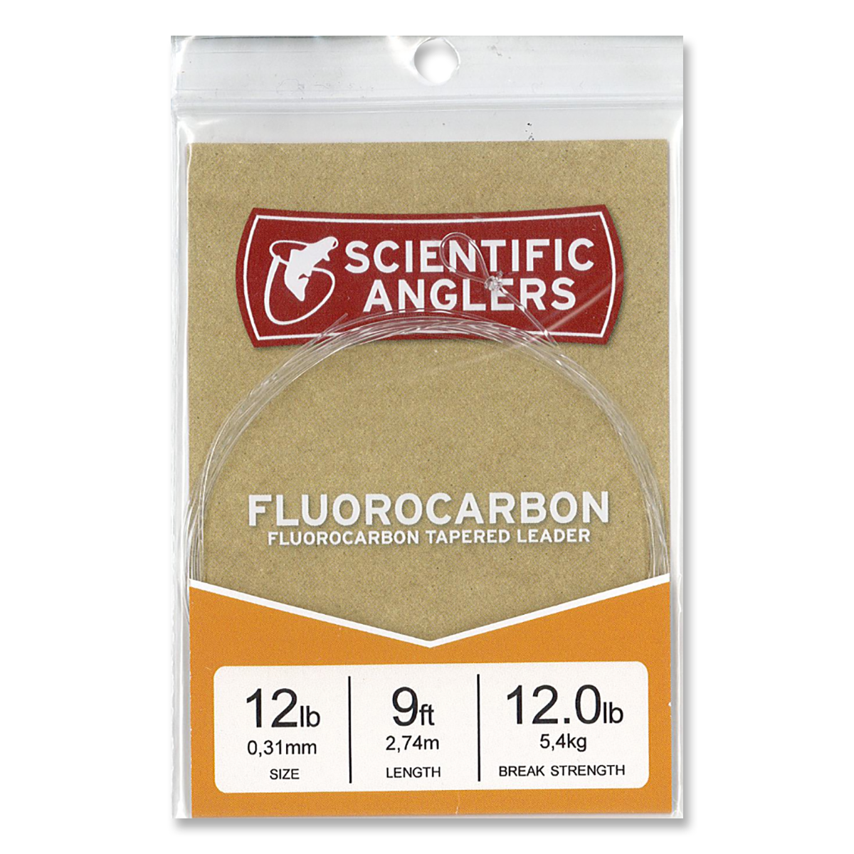 Scientific Anglers 9' Fluorocarbon Leader - 12LB