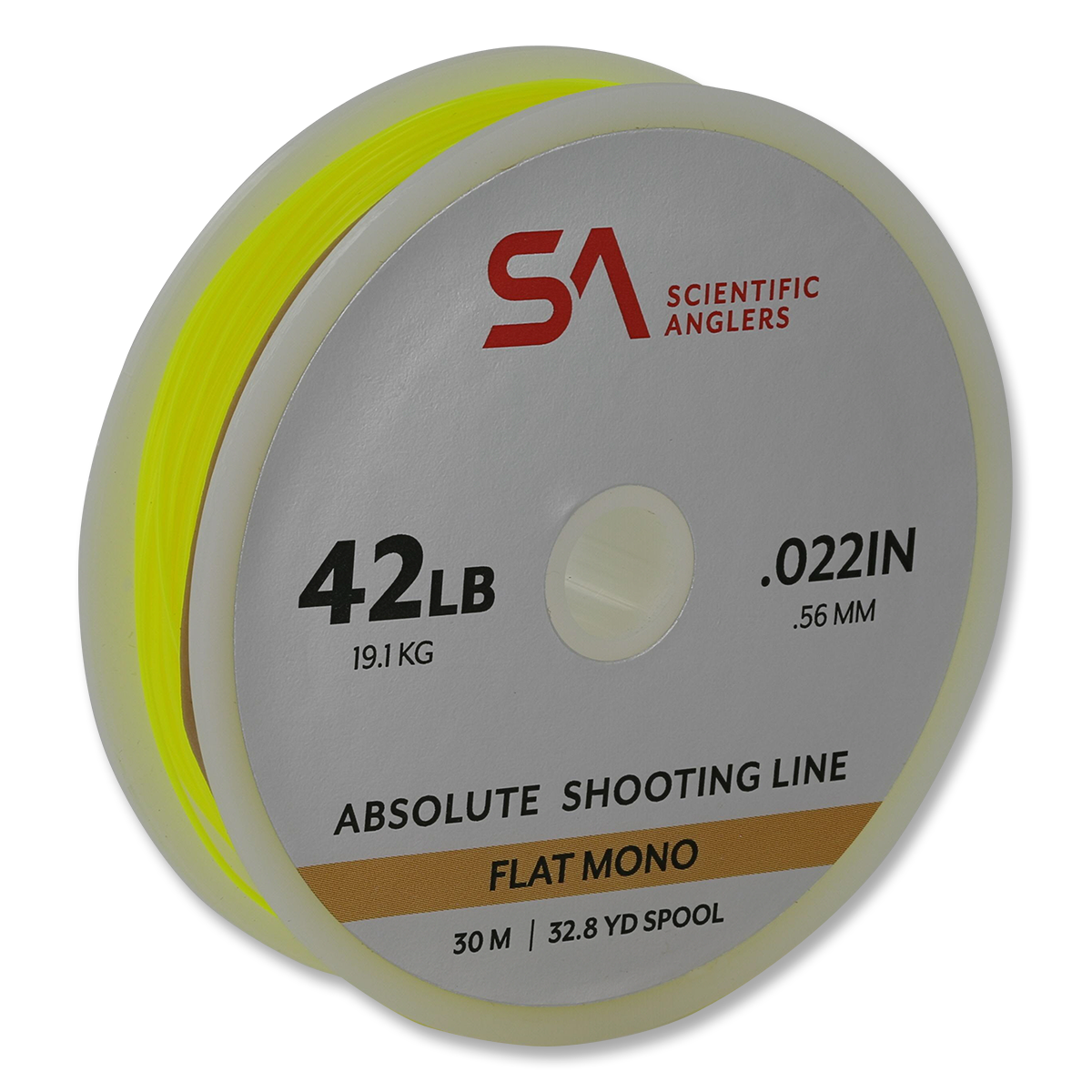 Soie De Tir Mono Flat Absolute - Scientific Anglers - Chartreuse - 42 Lb / 30m
