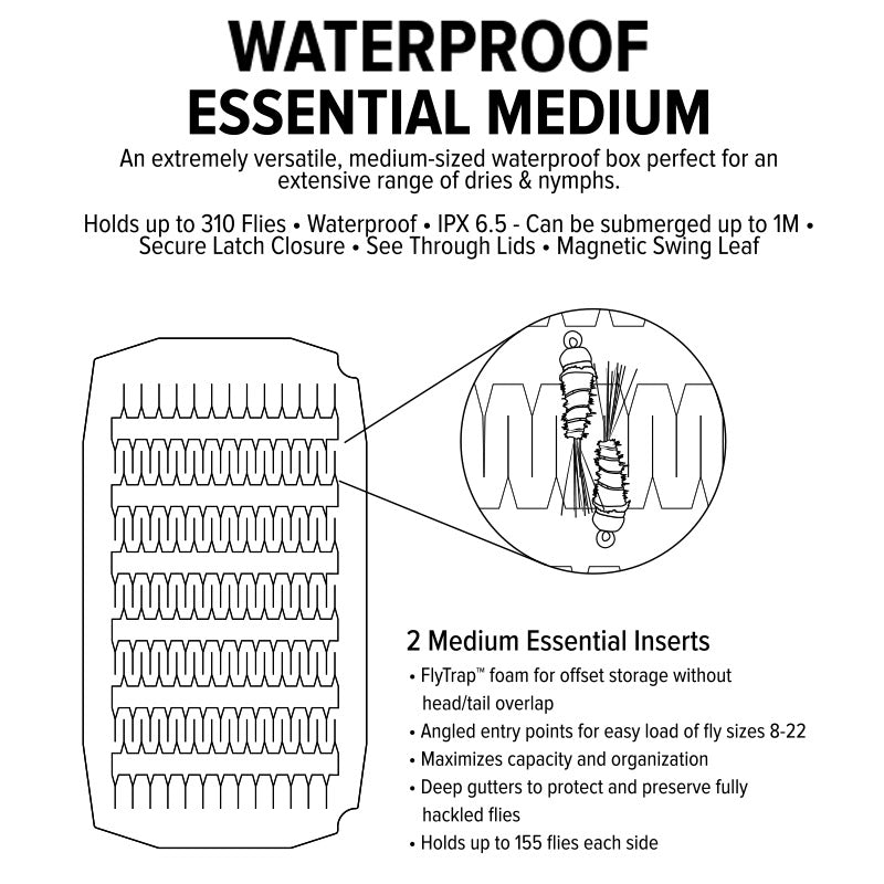 Umpqua UPG Waterproof Medium Foam Fly Boxes