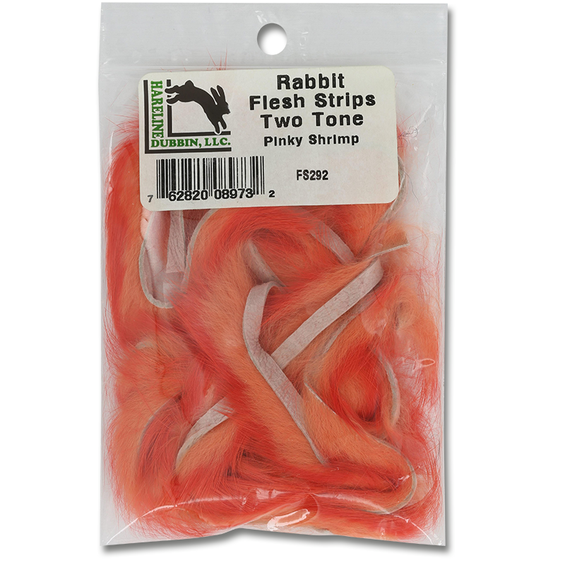 Two-Tone Rabbit Fur Strips