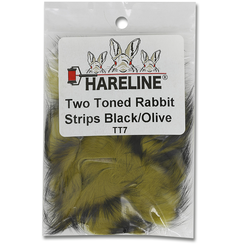 Two-Tone Rabbit Fur Strips