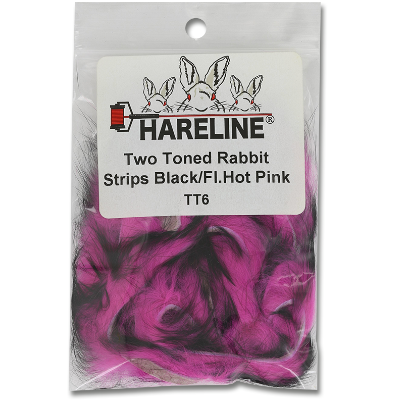 Two-Tone Rabbit Fur Strips