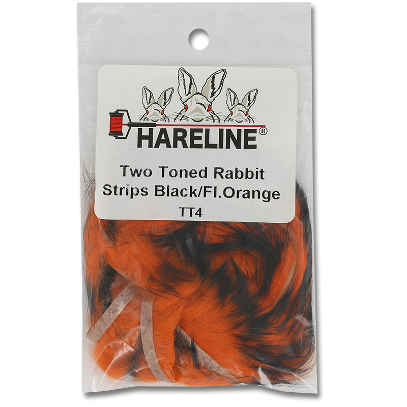 Two-Tone Rabbit Fur Strips