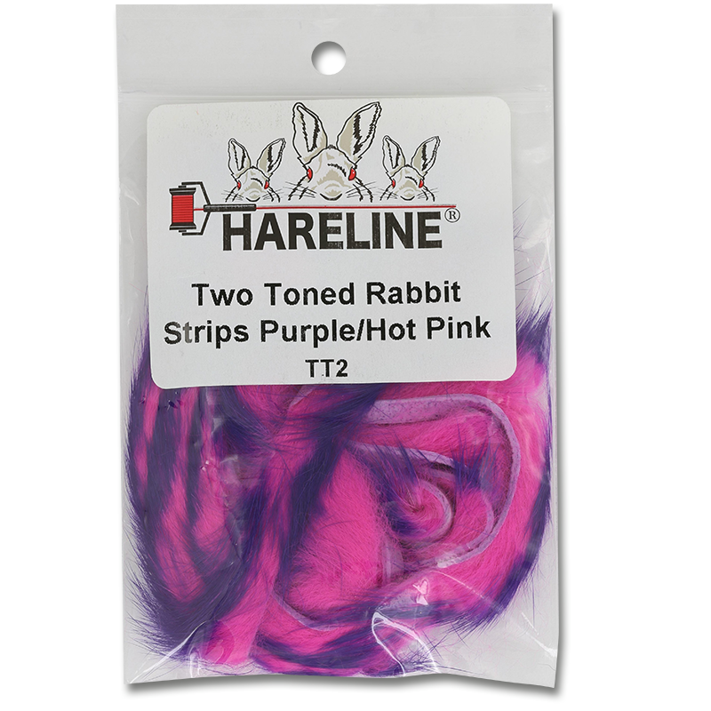 Two-Tone Rabbit Fur Strips