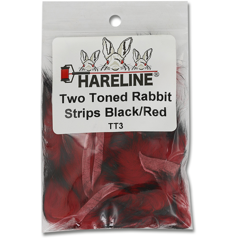 Two-Tone Rabbit Fur Strips