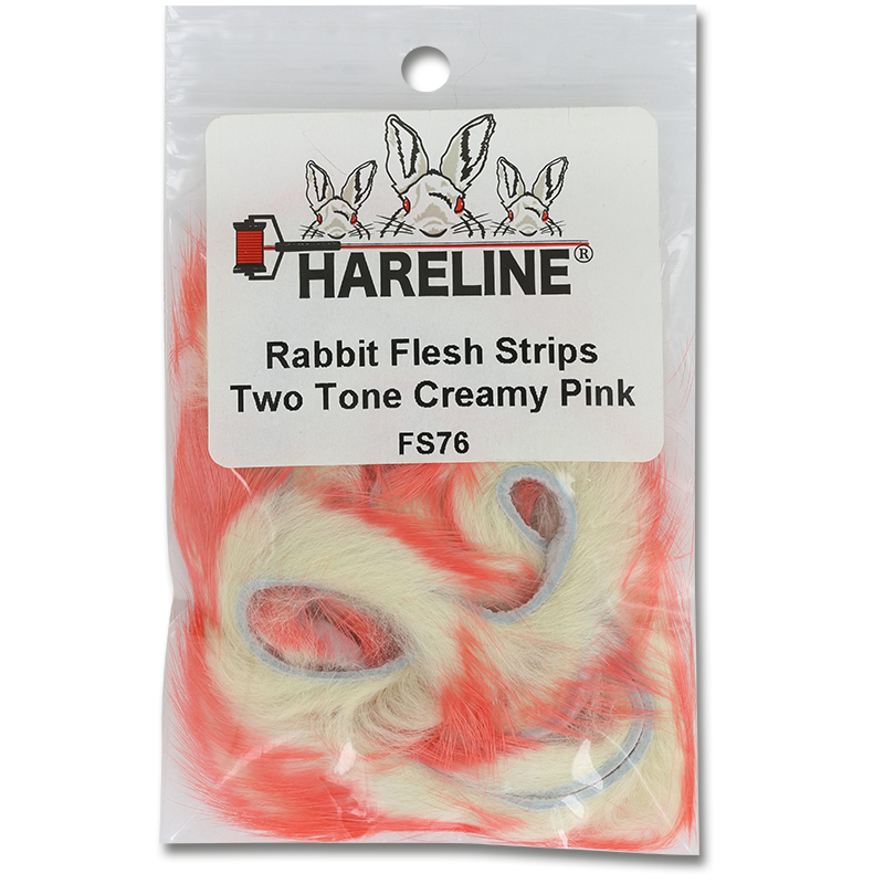 Two-Tone Rabbit Fur Strips