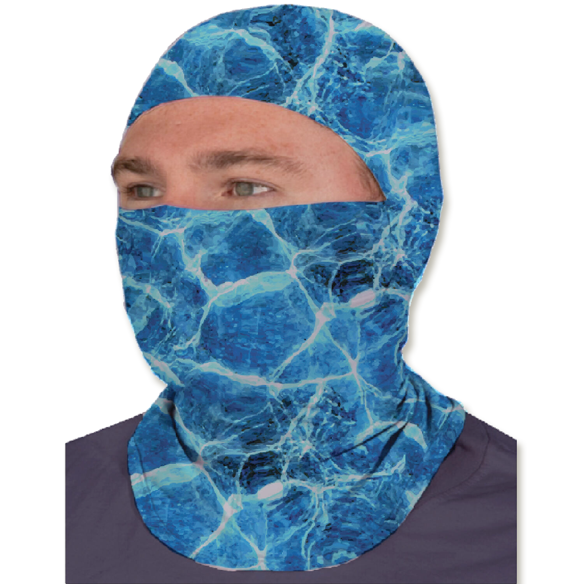 Glacier Sun Hood - Blue Camo