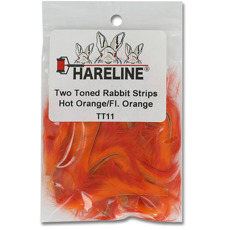 Two-Tone Rabbit Fur Strips